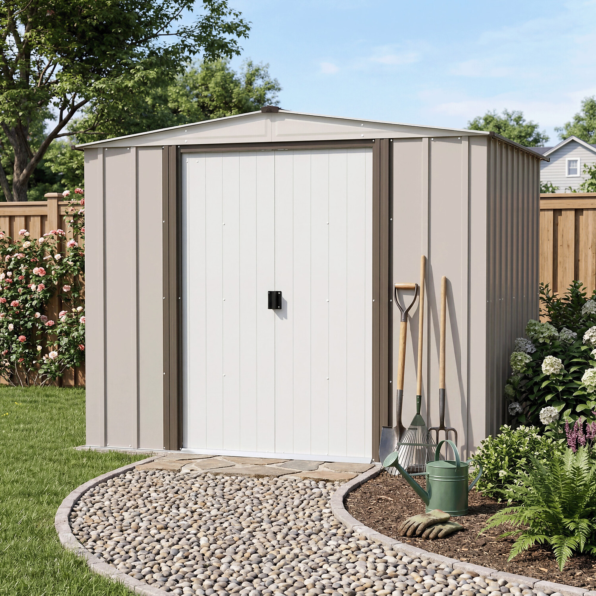 CLG86TPEG Arrow Classic, 8X6 Taupe/Eggshell